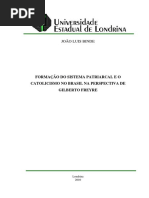 Binde, J.L. - Formação Do Sistema Patriarcal e o Catolicismo No Brasil Na Perspectiva de Gilberto Freyre [Dissertação Em Ciências Sociais, UEL]