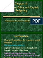Investment Policy and Capital Budgeting: Welcome To The Power Point Presentation
