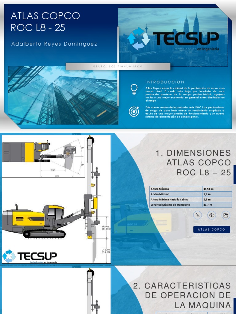 Reyes - Perforadora Atlas Copco ROC L8 - 25 | PDF | Vehículos | Science