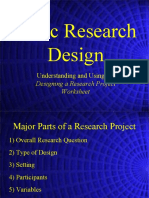 Basic Research Design: Understanding and Using The