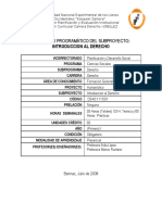 Programa de Introducción Al Derecho