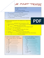 Simple Past Tense Worksheet Templates Layouts 104220