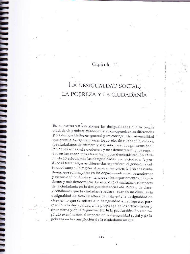 La Desigualdad Social, La Pobreza y La Ciudadanía | PDF | Desigualdad ...