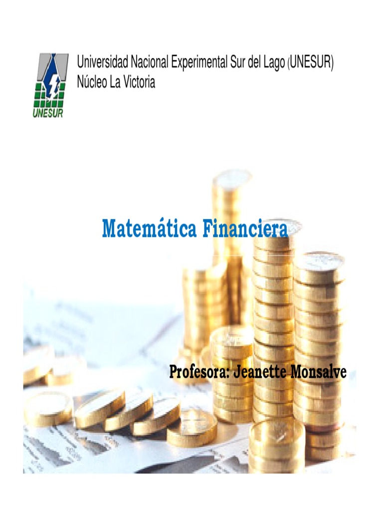 Fundamentos de Matemática Financiera | PDF | Capital (economía) | Interés