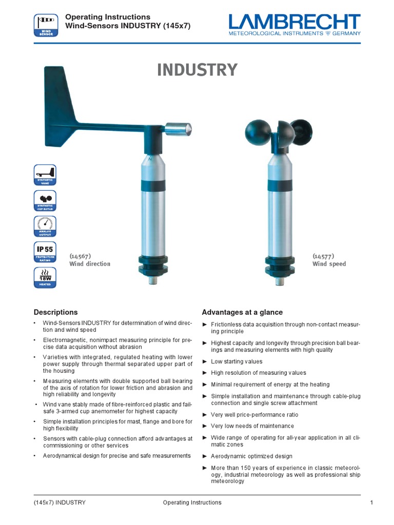 ATTACHMENT - 2 Lambrecht Wind Sensors | PDF | Nut (Hardware) | Wound