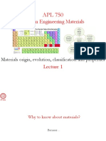 Modern Engineering Materials: Materials Origin, Evolution, Classification and Properties