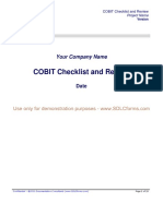 COBIT Checklist and Review