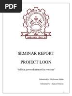 Seminar Report Project Loon: "Balloon Powered Internet For Everyone"