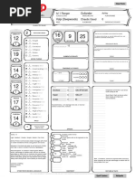 Fox Character Sheet