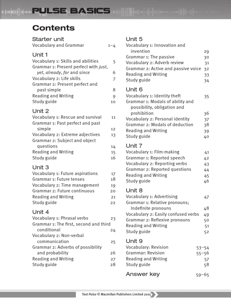 Pulse Basics 4 Verb Grammar