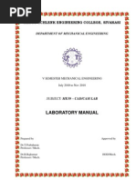 Me59-Cad - Cam Lab Manual 2010-2011