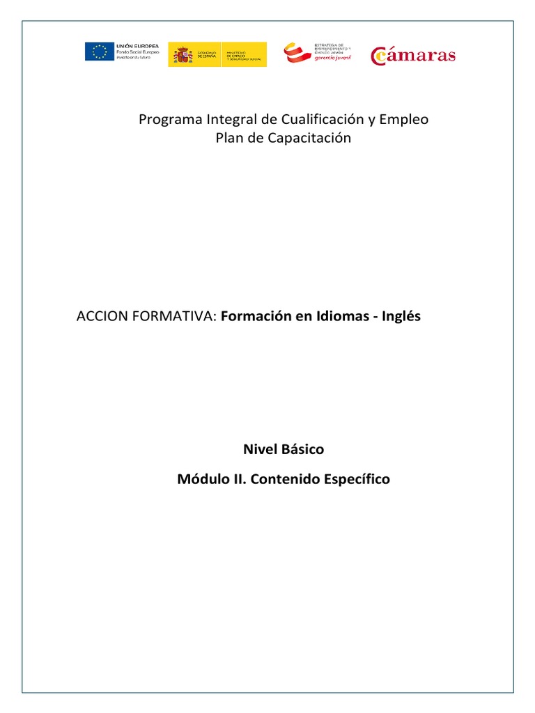 Modulo II Ingles Basico - Contenido Especifico | PDF | Ropa | Alimentos