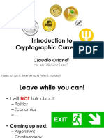 Introduction To Cryptographic Currencies: Claudio Orlandi