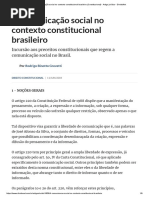 A Comunicação Social No Contexto Constitucional Brasileiro (Constitucional) - Artigo Jurídico - DireitoNet