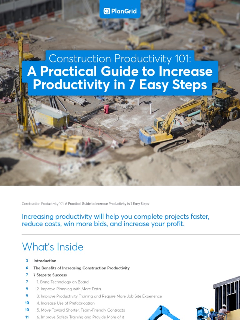 Construction Productivity 101:: A Practical Guide To Increase ...