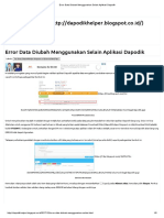 Error Data Diubah Menggunakan Selain Aplikasi Dapodik