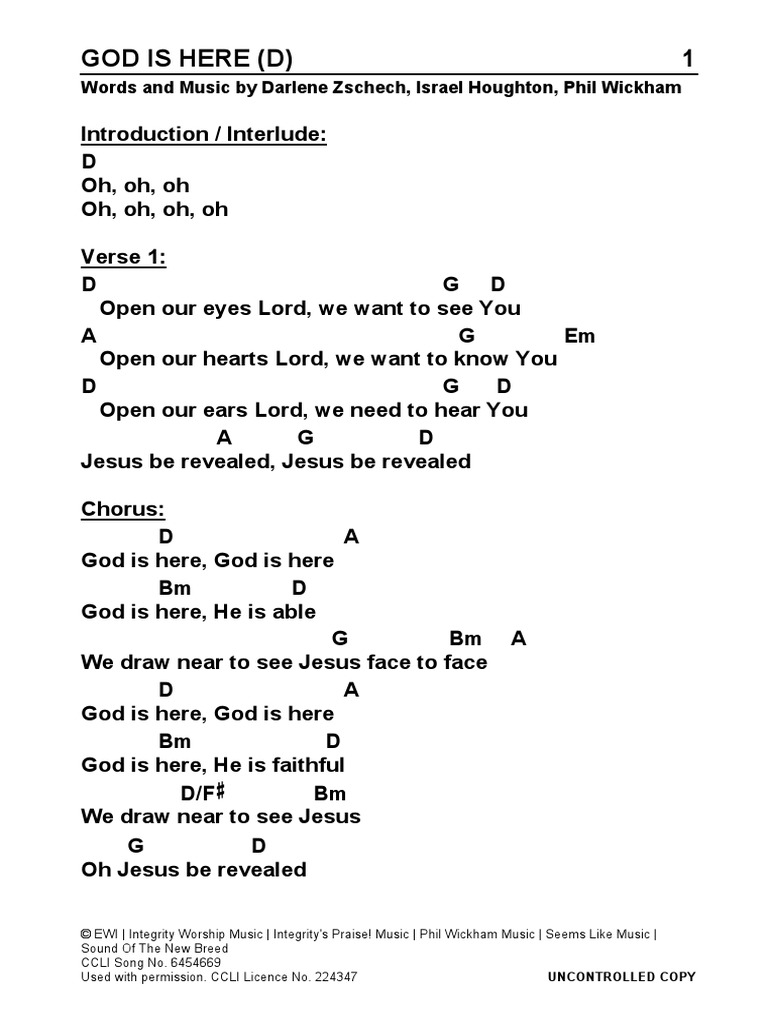 God Is Here Pdf