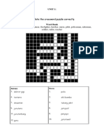 Y4 Unit 1@our Community Crossword Puzzle