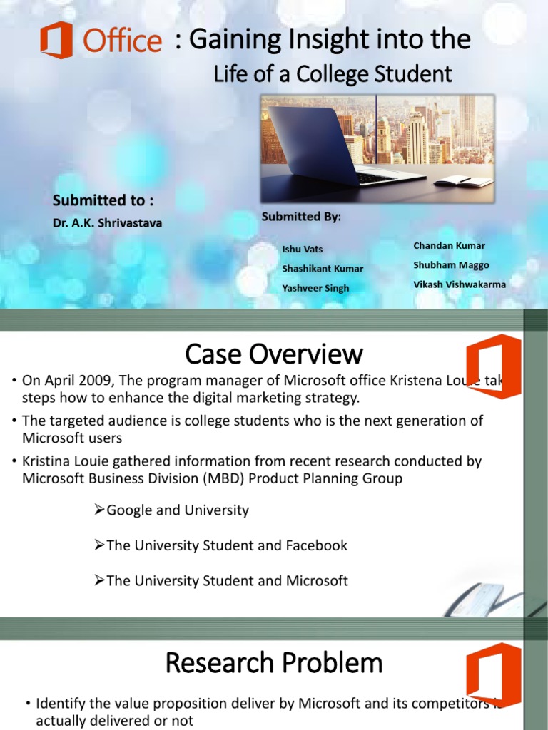 MS Office Case | PDF | Target Audience | Microsoft