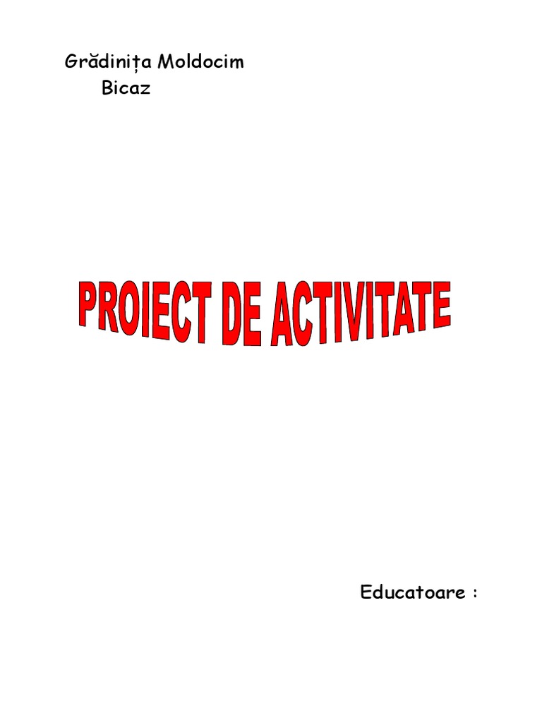 Proiect Didactic Insecte | PDF