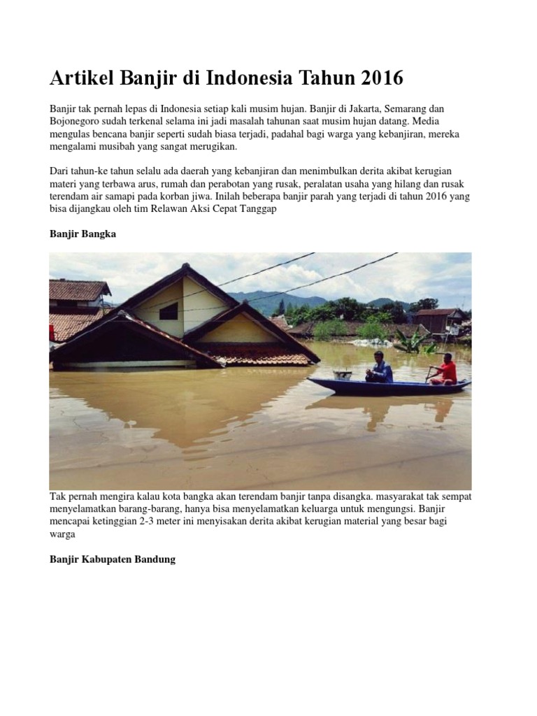 Hujan Mengundang Kekhawatiran, Kenangan Banjir 2016 Masih Segar