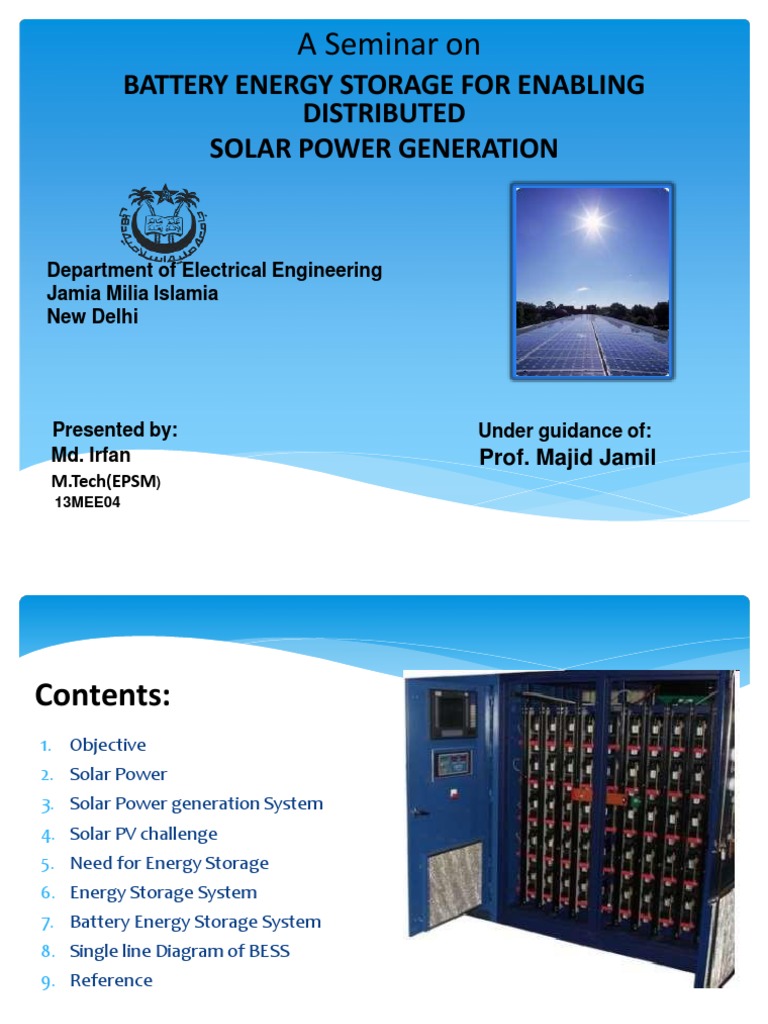 Battery Energy Storage for Solar Power | PDF | Solar Power | Photovoltaics
