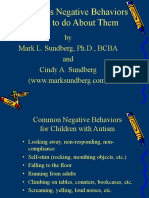 By Mark L. Sundberg, PH.D., BCBA and Cindy A. Sundberg: What Causes Negative Behaviors and What To Do About Them