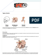 Types of Joints - The Skeleton & Bones - Anatomy & Physiology PDF