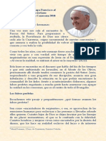 Mensaje Del Papa Francisco en Ocasión de La Cuaresma 2018.