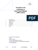 Info Folder For The Certification As Senior Project Manager (IPMA Level B)