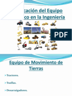 Clasificación del Equipo Mecánico en la Ingeniería