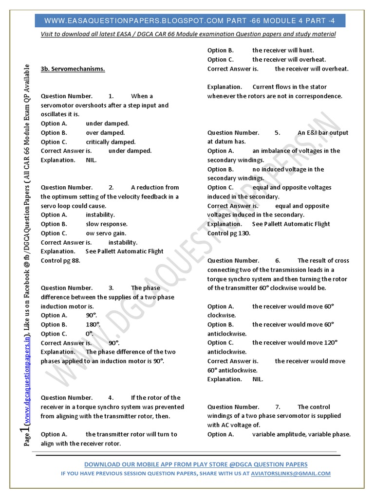EASA Part66 Exam Questions of Module 04 Electronic Amplifier Feedback