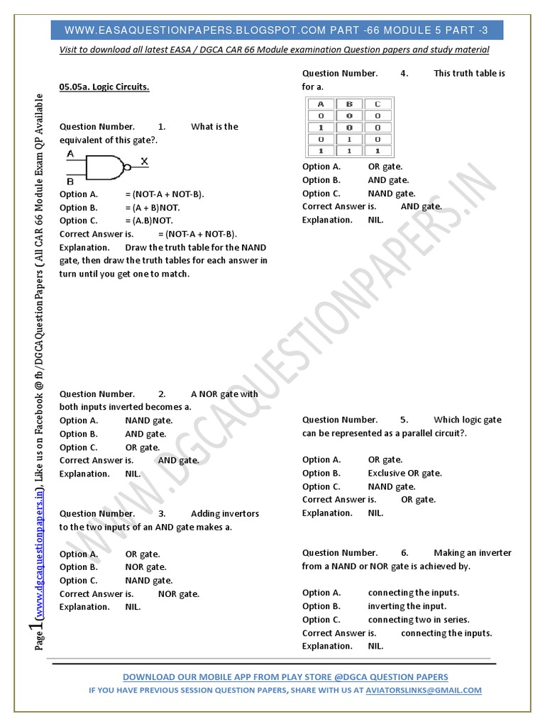 Easa Part 66 Exam Questions Of Module 05 Avionics Part Iii