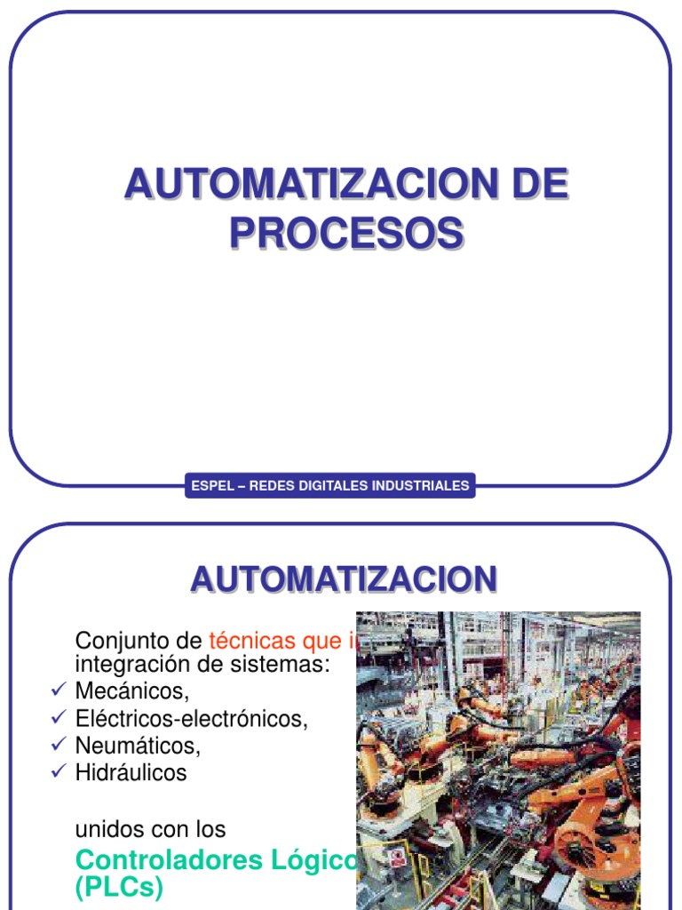 Automatización de Procesos | PDF | Automatización | Controlador lógico ...