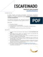 Convocatoria El Descafeinado Ciudad Emergente (Febrero)