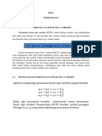 Sistem Persamaan Linear Tiga Variabel