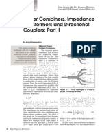 Power Combiners, Impedance Transformers and Directional Couplers: Part II