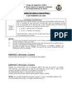 Examen Expresión Gráfica y Diseño Asistido Febrero 2003