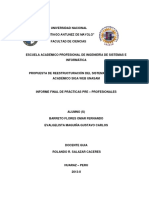 Propuesta de reestructuración del Sistema de Gestión Académico SIGA Web UNASAM