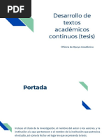 Desarrollo de Textos Académicos Continuos (Tesis)
