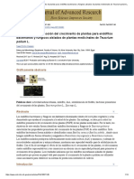 Actividades de Promoción Del Crecimiento de Plantas para Endófitos Bacterianos y Fúngicos Aislados de Plantas Medicinales de Teucrium Polium L