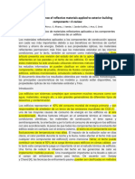 Comportamiento Térmico de Materiales Reflectantes Aplicados A Componentes Exteriores de Construcción