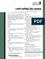 Health and Safety For Carers: The Environment and Dementia