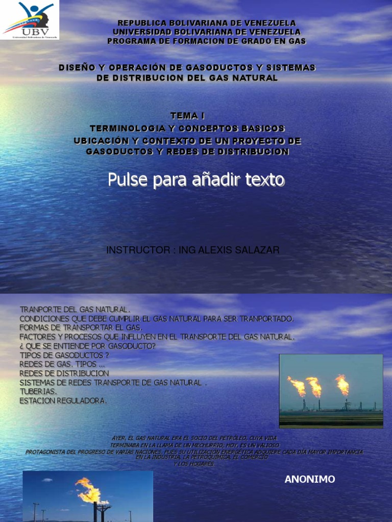 Tipos de Gasoductos y su Transporte | PDF | Gas natural | Hidrocarburos