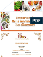 Importacia de La Inocuidad de Los Alimentos