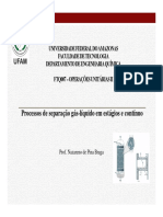 Tema 1 Processos de Separação Gás Líquido Em Estágios e Contínuo