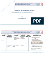 Planificación anual de matemáticas para quinto grado