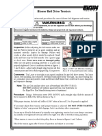 Blower Belt Drive Tension: Warning