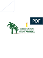 I CONGRESO NACIONAL DE PRODUCTORES DE PALMA ACEITERA