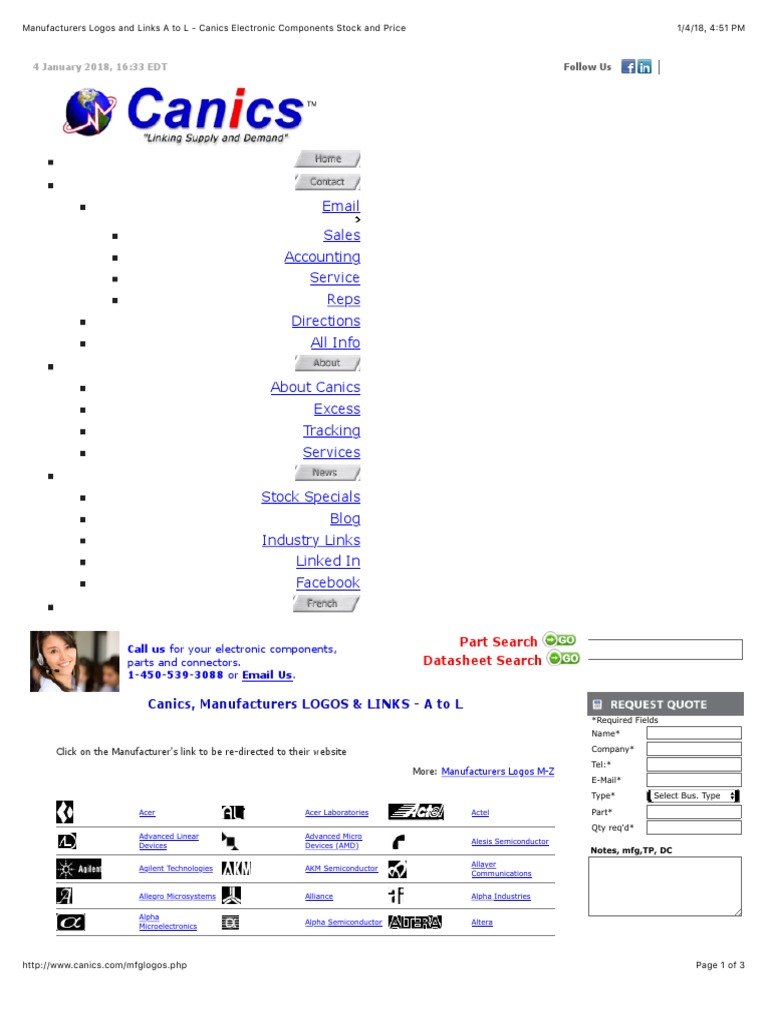 IC Chip Manufacturers Logos Symbols and Links A to Z Canics